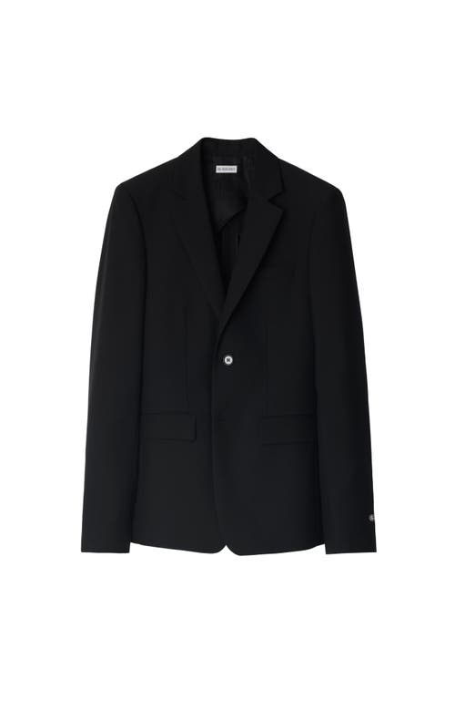 Burberry Wool Mohair Tailored Jacket In Black