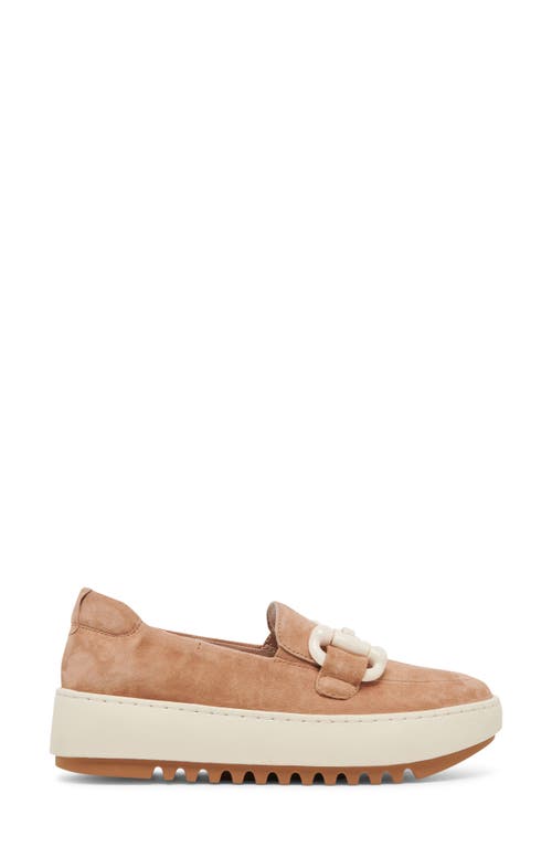 Dolce Vita Andres Platform Bit Loafer In Toffee Suede