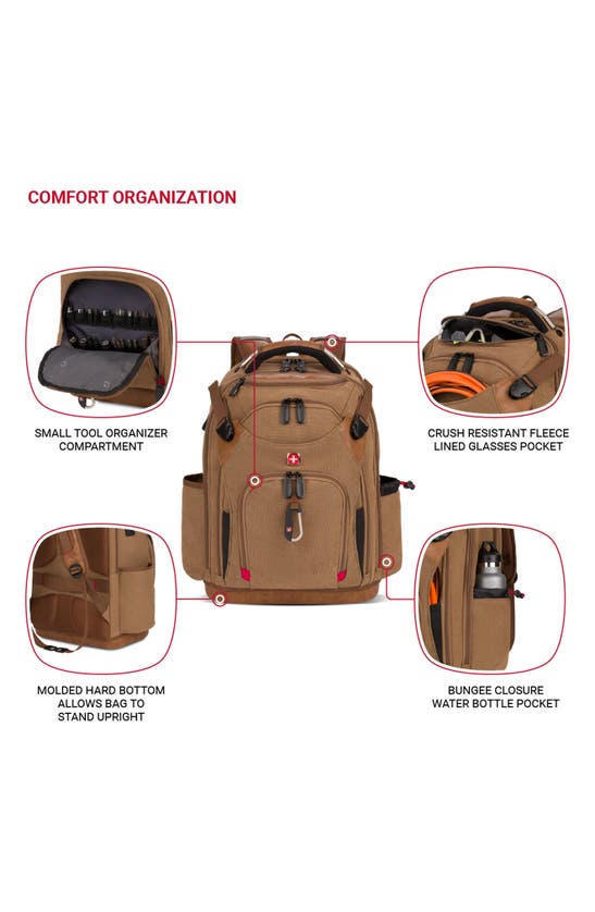 Shop Swissgear 3636 Usb Work Pack Pro Tool Backpack In Black/ Brown