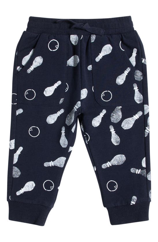 Shop Miles The Label Bowling Pin Print Leggings In 604 Navy