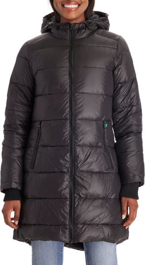 3-in-1 Waterproof Quilted Down & Feather Fill Maternity Puffer Coat