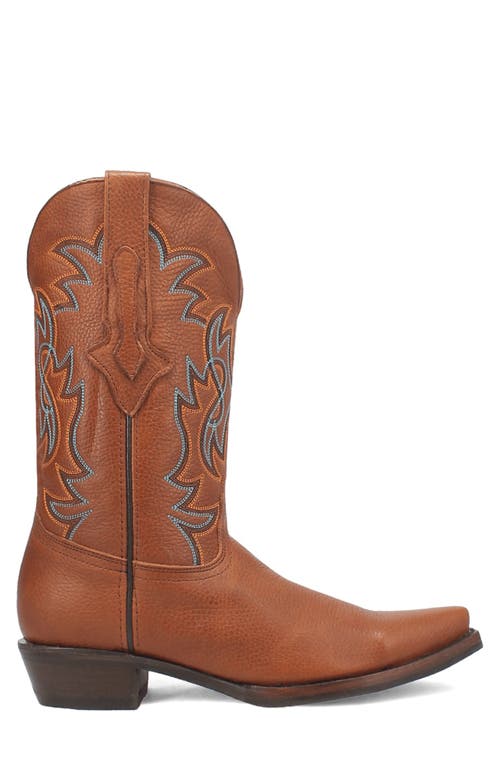 Shop Dingo Gold Rush Pebbled Leather Cowboy Boot In Tan