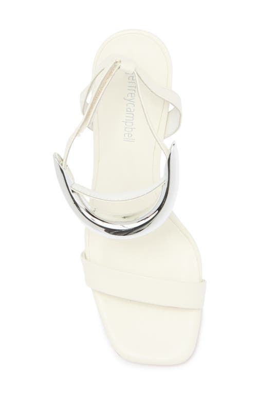 Jeffrey Campbell Banditz Sandal In White-silver