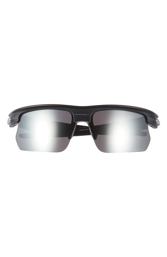 Oakley Bisphera 68mm Prizm™ Oversize Polarized Rectangular Sunglasses In Shiny Black
