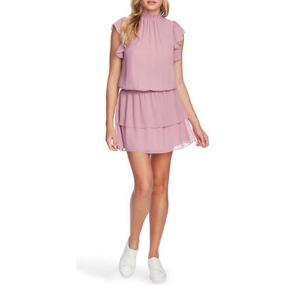 1.state Flutter Sleeve Dress, Pink