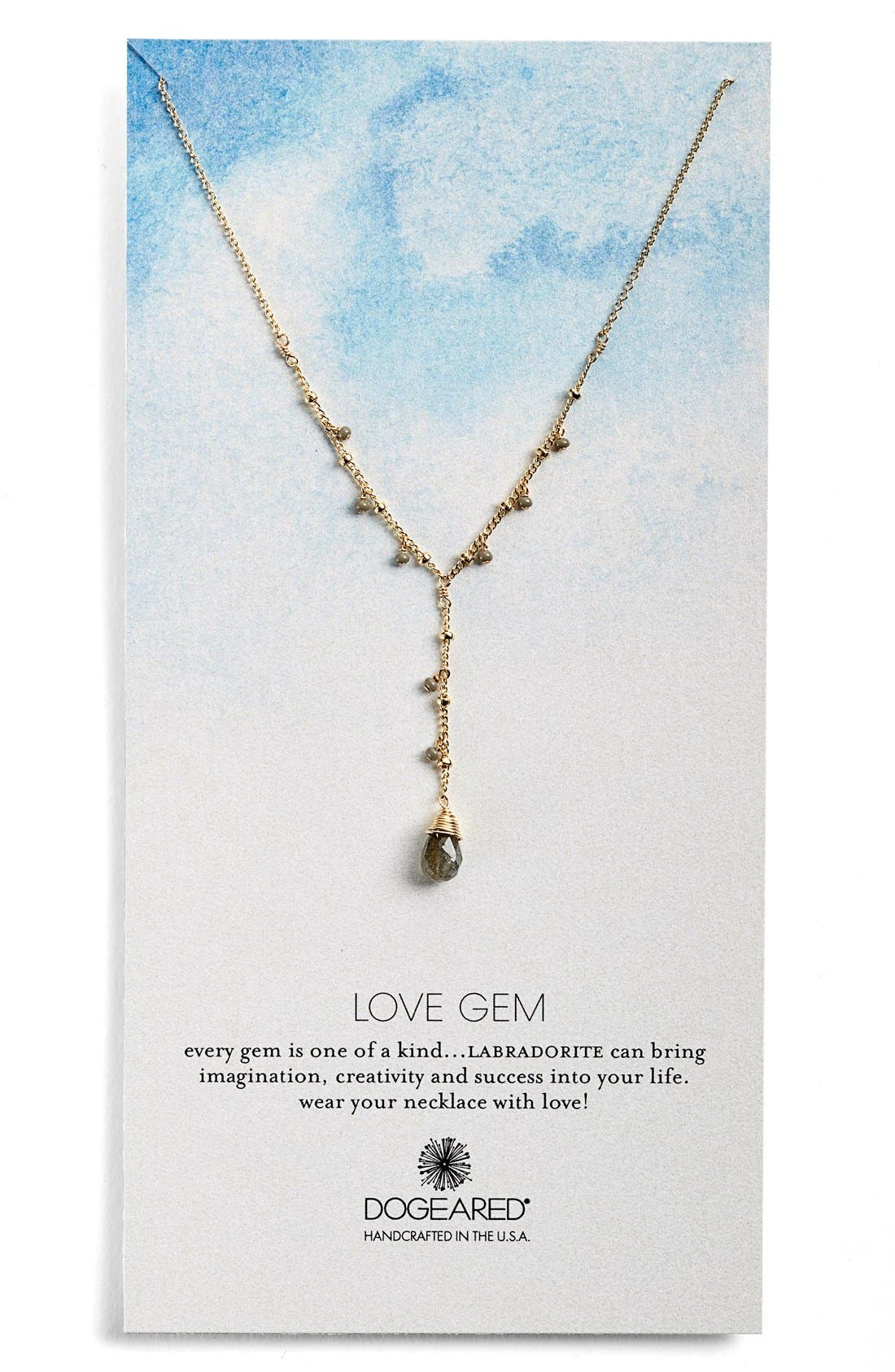 Dogeared 'Love Gem' Semiprecious Stone YNecklace Nordstrom