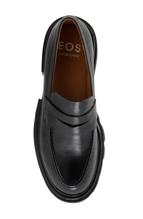 Shop Eos Footwear Ade Lugged Penny Loafer In Black