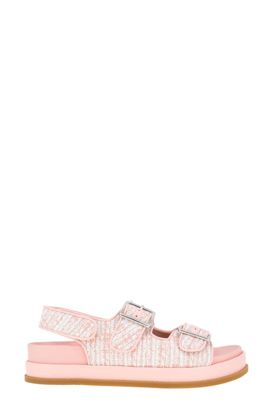 Shop Bcbgeneration Bcbg Beena Platform Sandal In Pink-white Boucle