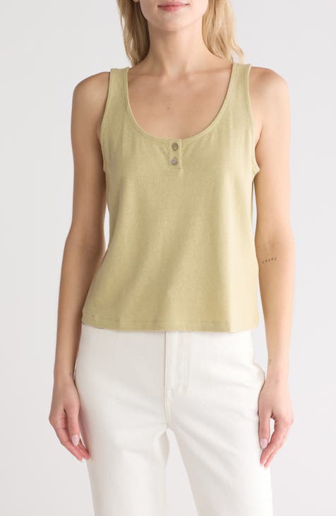 Pointelle Henley Tank