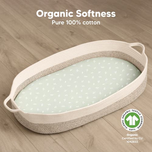 Keababies 2-pack Soothe Fitted Bassinet Sheets In Herb
