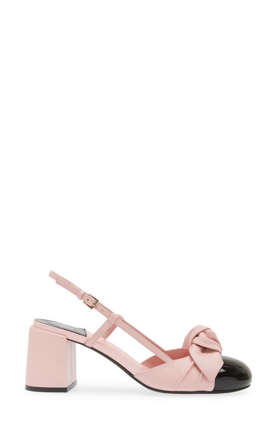 Shop Jeffrey Campbell Babydoll Slingback Cap Toe Pump In Pink Black Patent