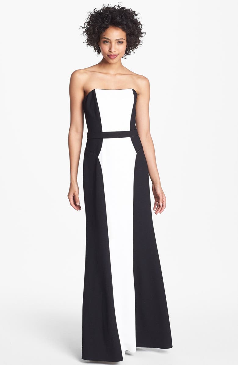 David Meister Strapless Colorblock Gown | Nordstrom