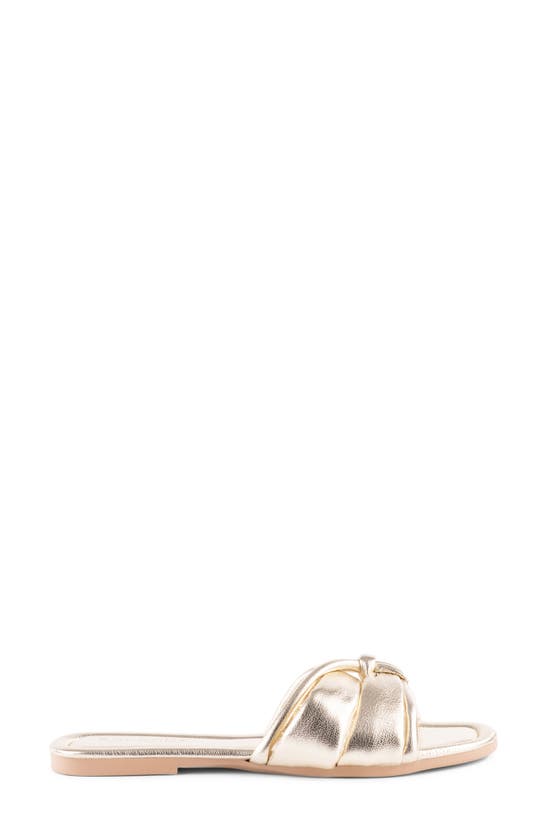 Seychelles Shades Of Cool Slide Sandal In Light Gold
