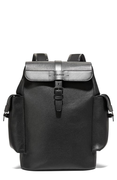 Triboro Leather Backpack in Black