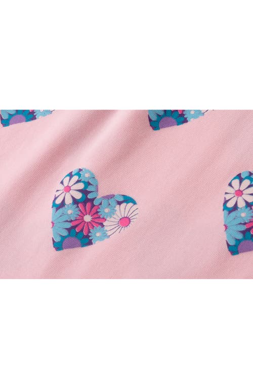ANDY & EVAN ANDY & EVAN HEART PRINT COTTON ROMPER & HEADBAND SET