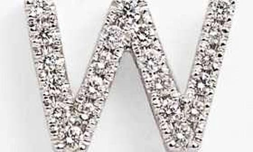 Bony Levy Single Initial Earring In White Gold/w