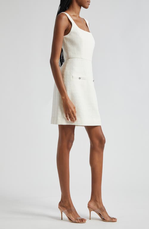 Shop Veronica Beard Sabra Cotton Blend Tweed Sheath Dress In Off White