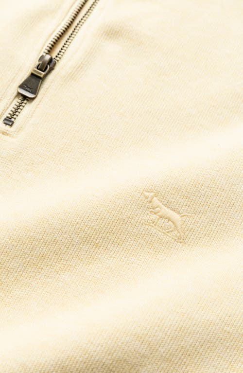 Rodd & Gunn Alton Ave Quarter Zip Sweater In Lemon