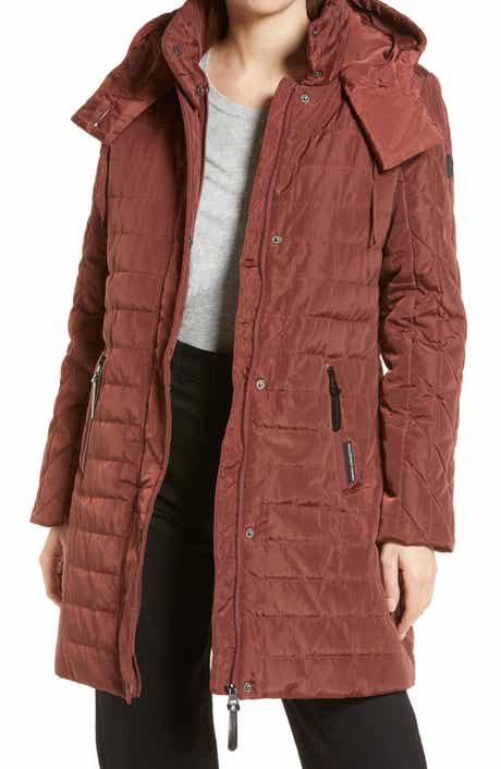 Sam Edelman Water Repellent Diamond Quilted Jacket with Removable 
