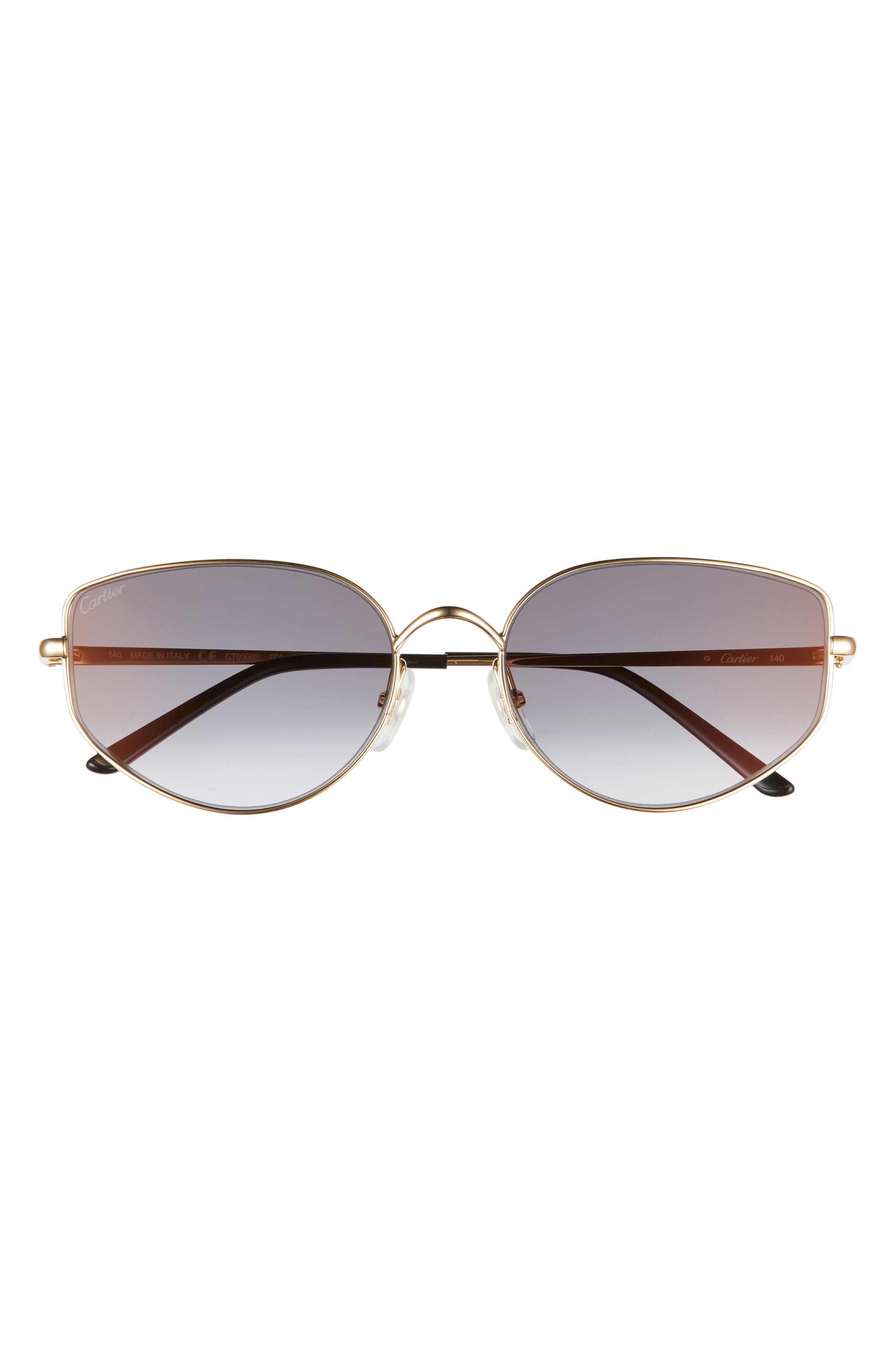 Cartier 58mm Cat Eye Sunglasses in Gold at Nordstrom