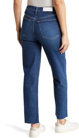 Re/Done '70s High Waist Raw Hem Crop Stovepipe Jeans | Nordstromrack