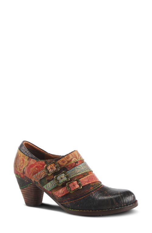 L'artiste By Spring Step Graphic Bootie In Black Multi
