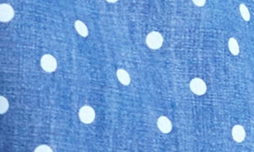 Billy T Dot Print Denim Popover Shirt In Dots