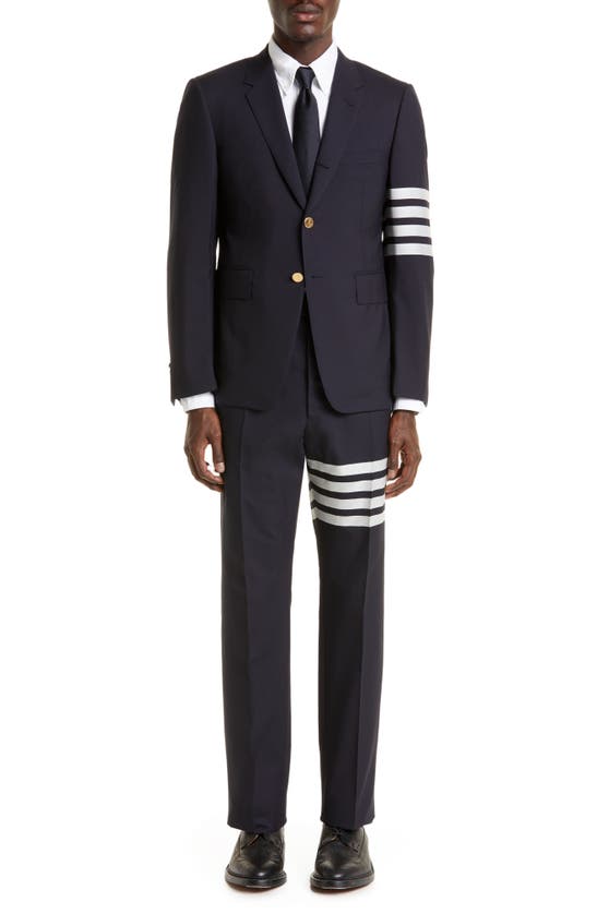 THOM BROWNE THOM BROWNE 4-BAR MÉLANGE WOOL PANTS