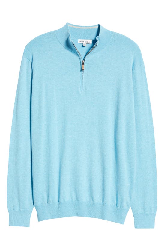 Peter Millar Crest Quarter Zip Pullover In Island Blue
