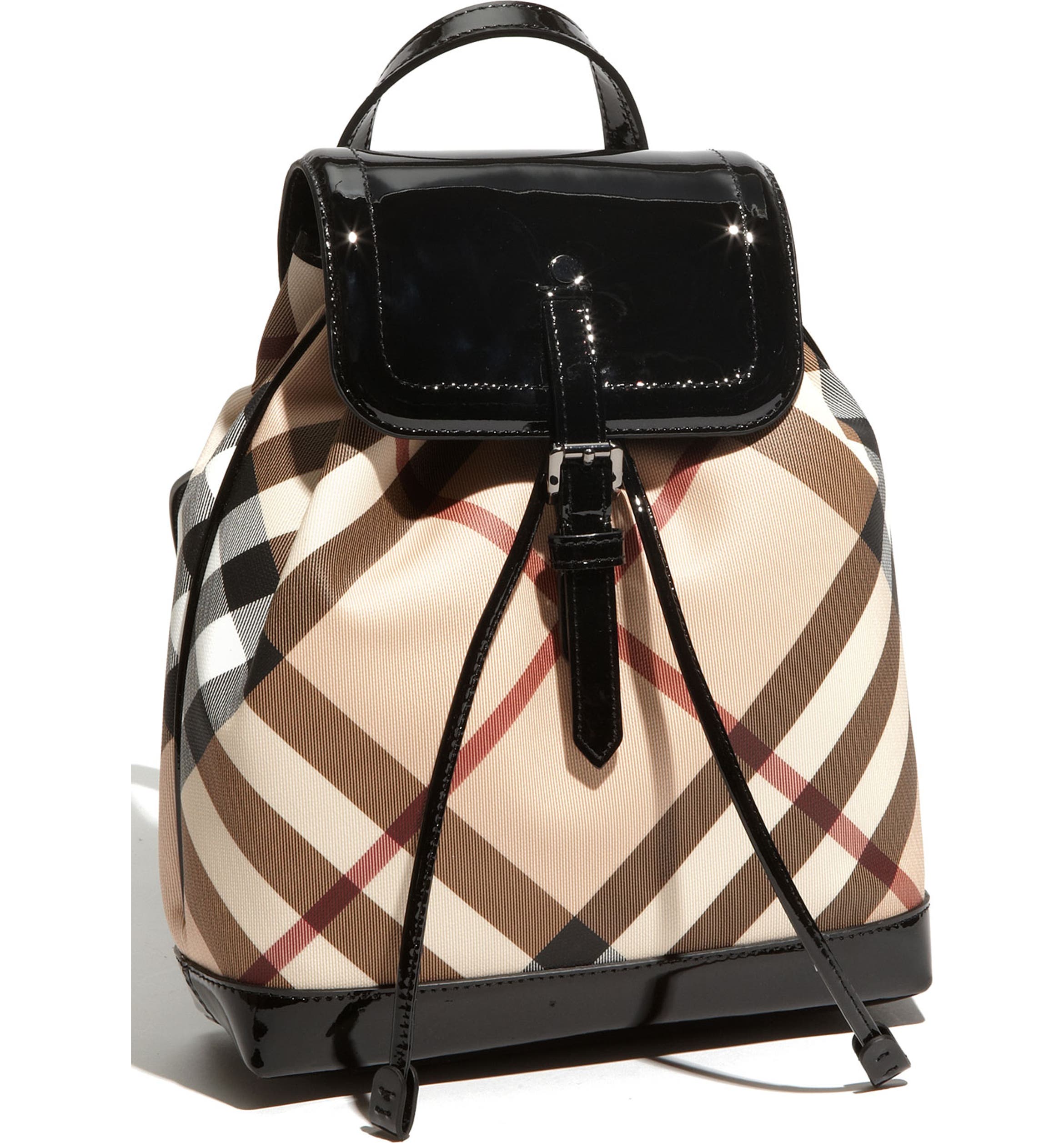 Leather Backpack Burberry Ranger Backpack Burberry Leather Trim