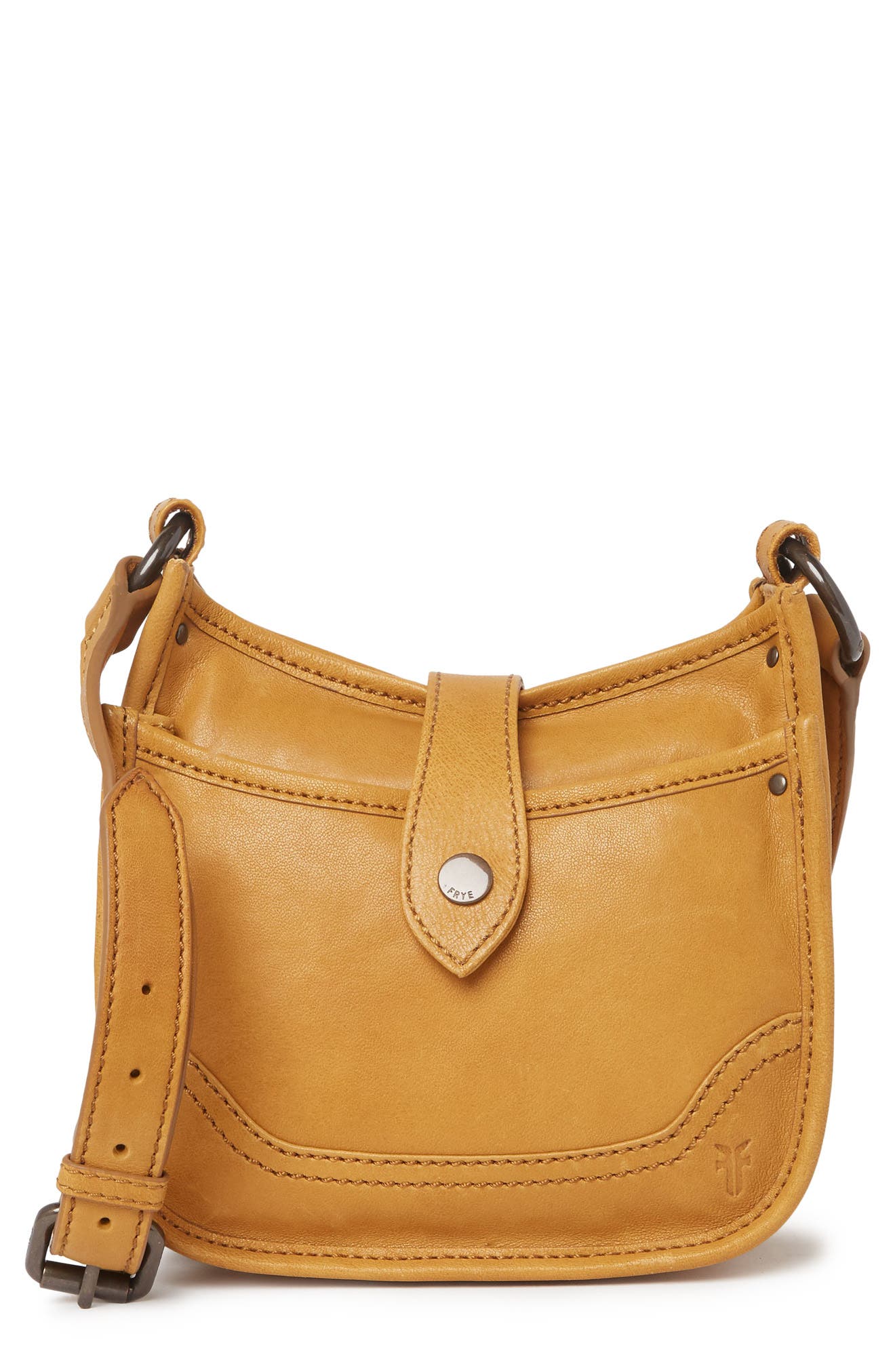 Frye Madison North South Leather Mini Crossbody Bag In Open Yellow4