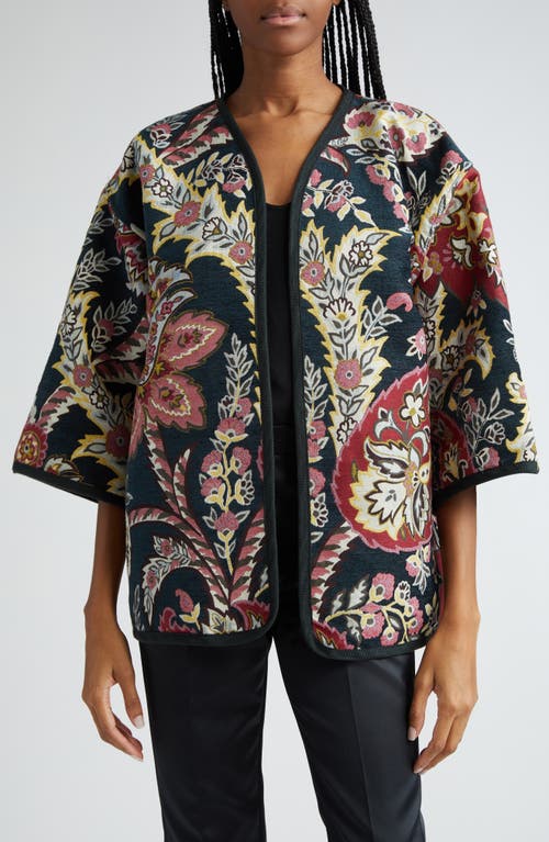 Etro Paisley Boxy Reversible Jacket in Green Multi at Nordstrom