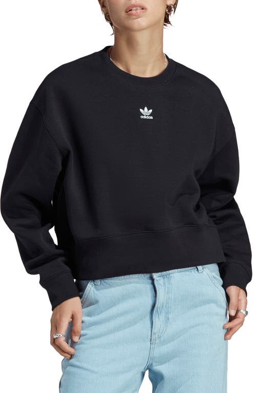 Trefoil Crewneck Sweatshirt in Black