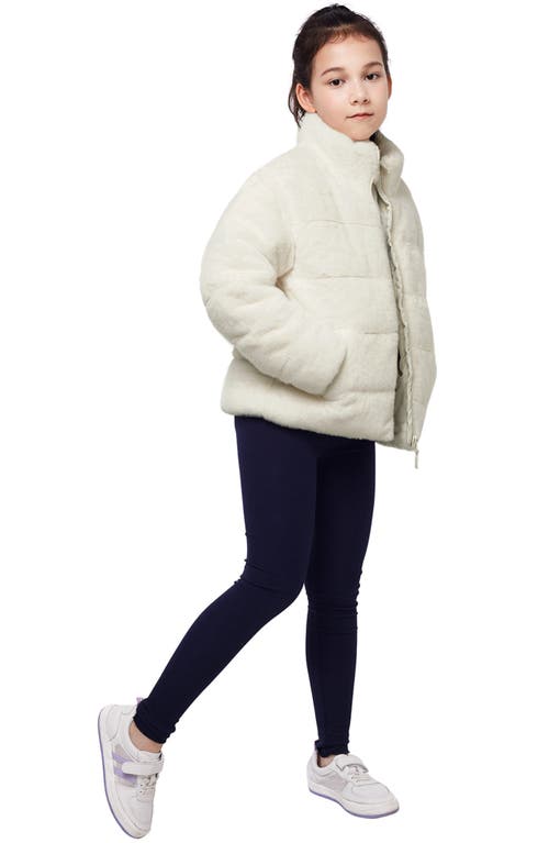 Rokka&rolla Kids' Snow Angel Puffer Jacket In Ivory