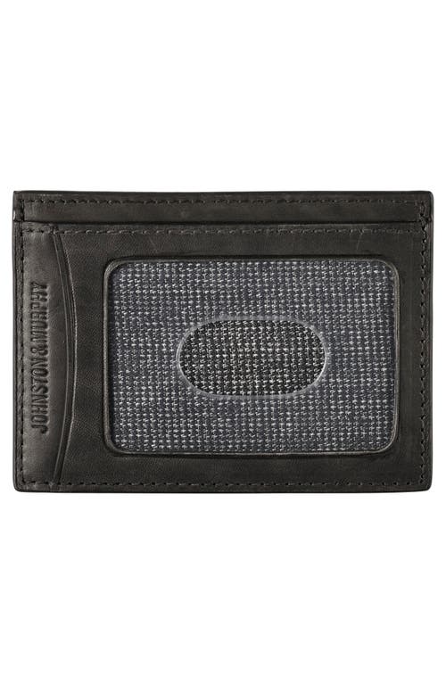 Shop Johnston & Murphy Rhodes Weekend Leather Card Case In Black