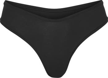 COTTON JERSEY DIPPED THONG