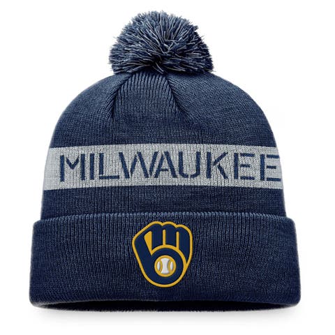 47 Navy/Natural Milwaukee Brewers Flagship Washed MVP Trucker Snapback Hat Blue