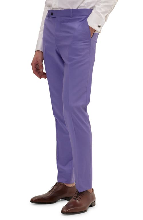 Ron Tomson Super 120s Merino Wool Tuxedo Jacket In Violet
