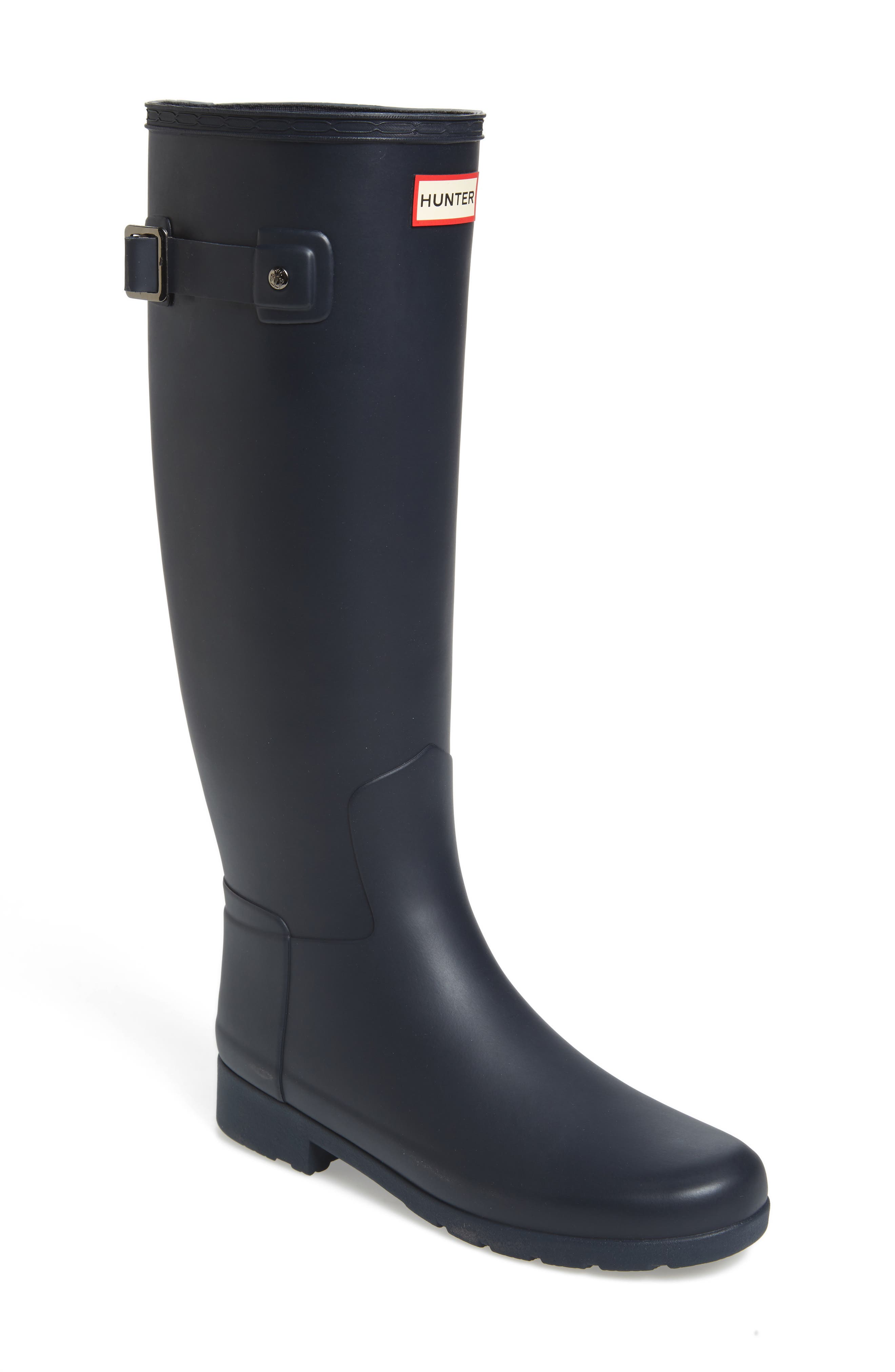 womens navy blue tall boots