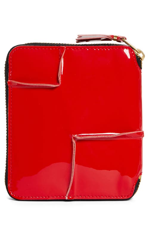 Shop Comme Des Garçons Wallets Patent Leather Wallet In Red