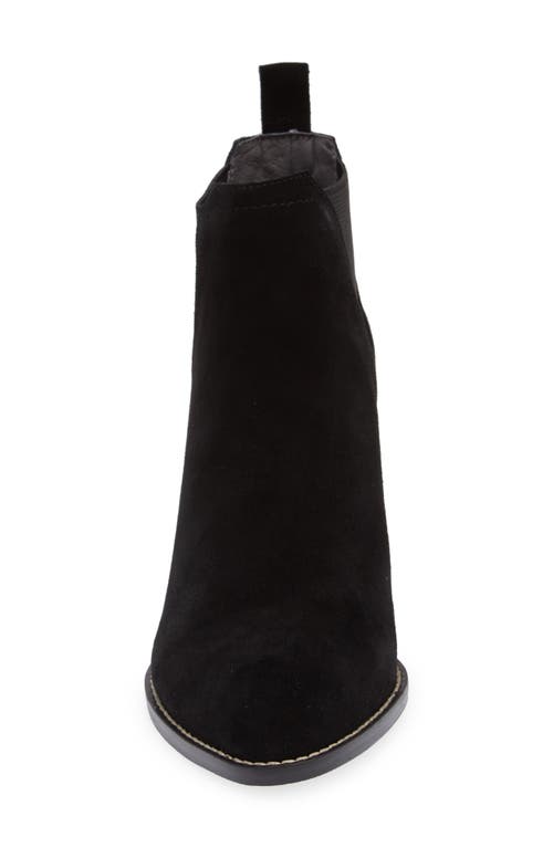 Chocolat Blu Axa Chelsea Boot In Black Suede
