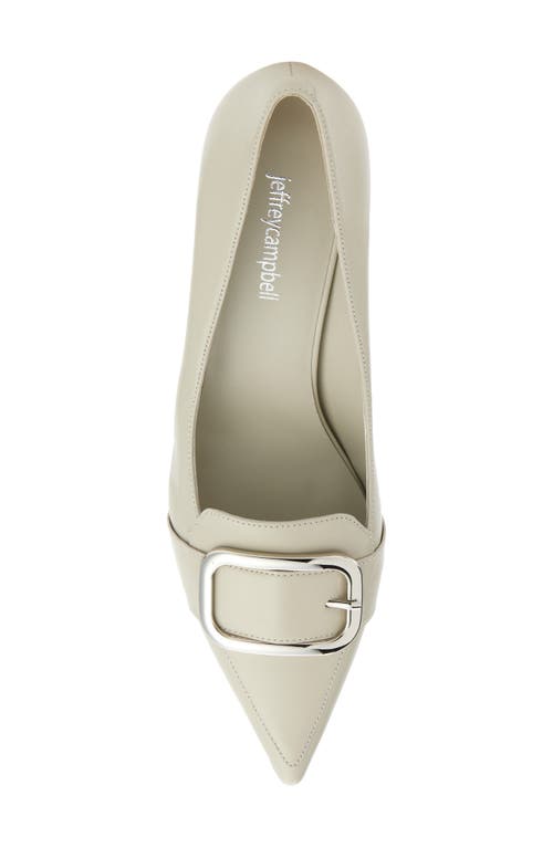 Shop Jeffrey Campbell Emphasis Pointed Toe Pump In Light Grey Silver