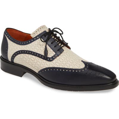 Mezlan Haydn Embossed Wingtip Derby- Blue