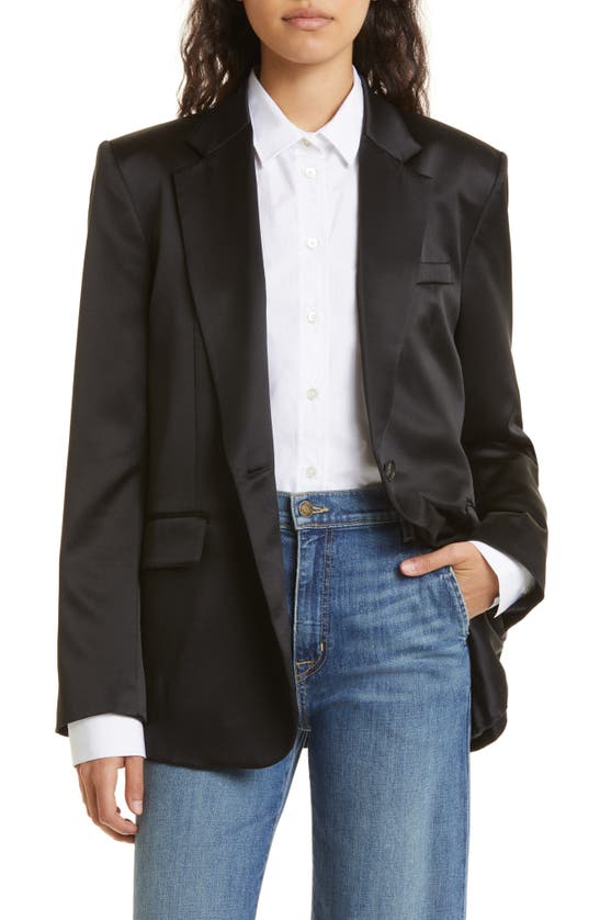 NILI LOTAN NILI LOTAN SILK BOYFRIEND BLAZER