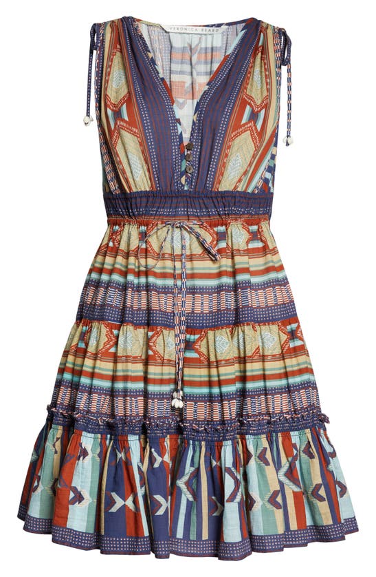 Shop Veronica Beard Mayim Cotton Cover-up Dress In Clay Multi