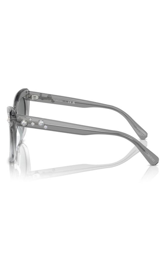 Shop Swarovski 55mm Cat Eye Sunglasses In Gradient Grey