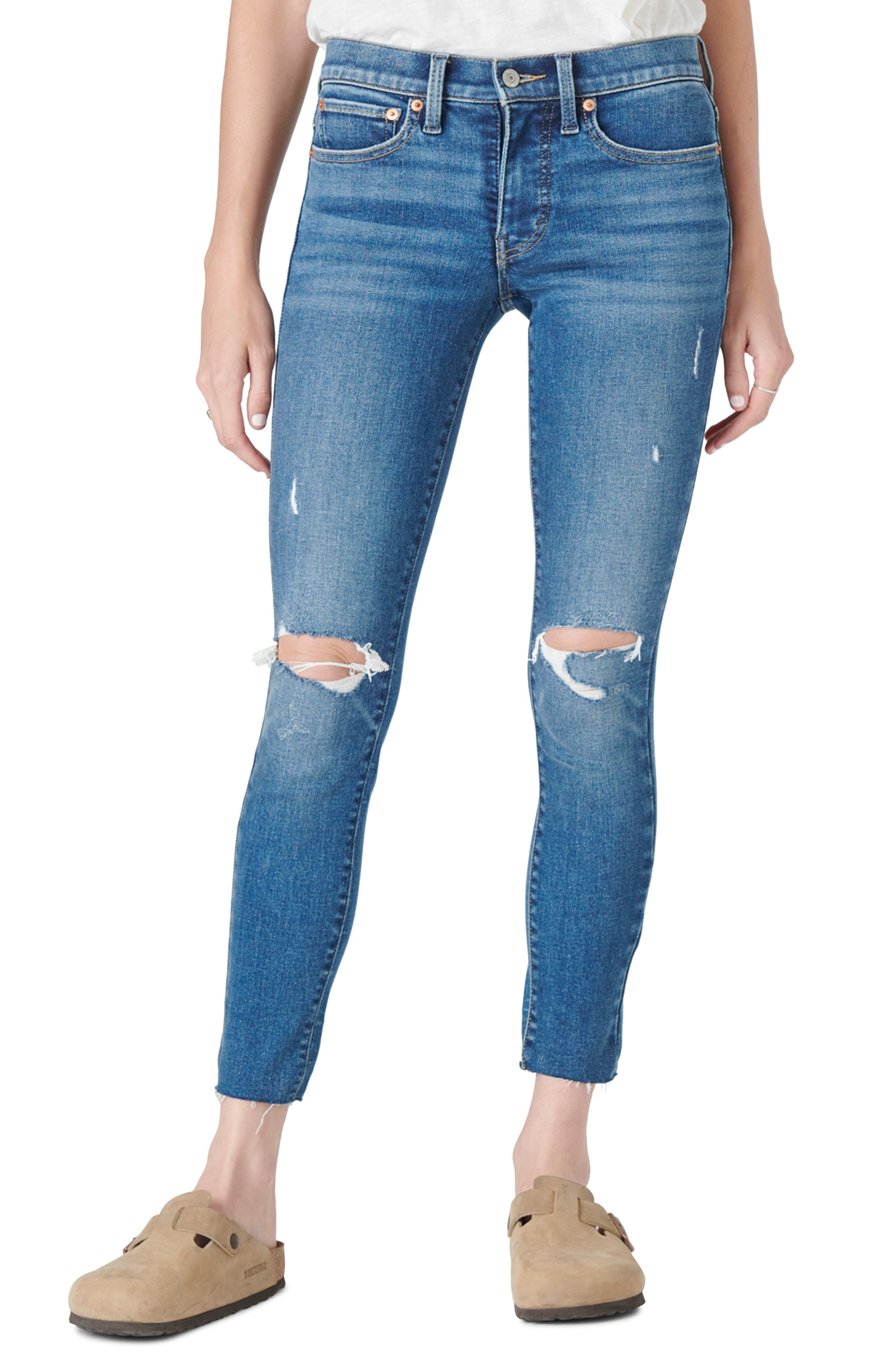 Lucky Brand Ava Ripped Skinny Jeans 