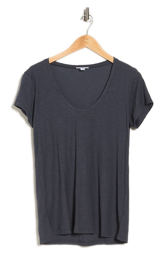 James Perse Deep V-neck T-shirt In Sloe