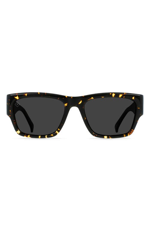 Raen Rufio 55mm Polarized Rectangular Sunglasses In Black