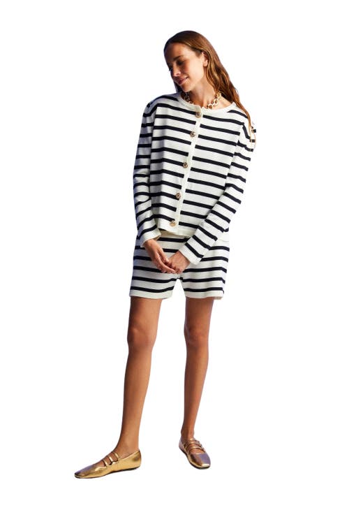 Nocturne Striped Mini Shorts In Multi-colored